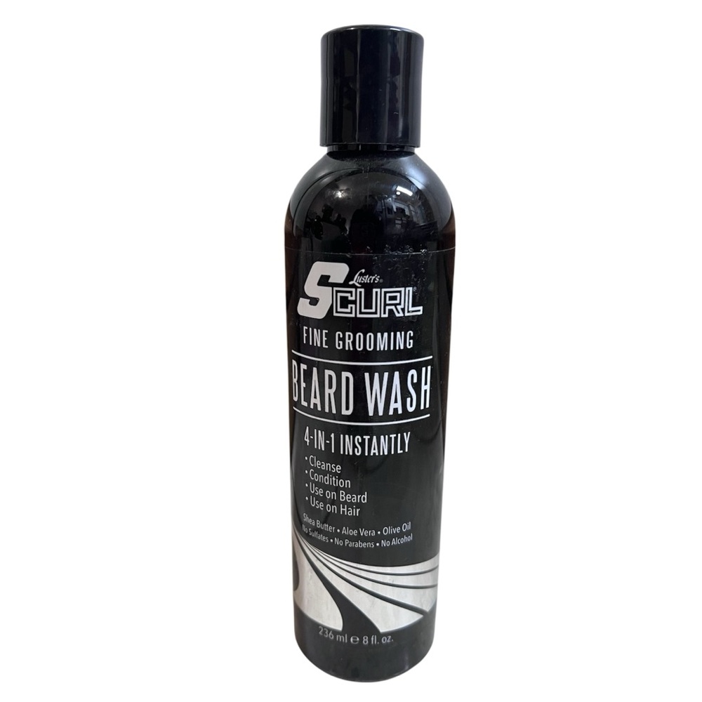 Luster’s Scurl Beard Wash 4 in 1 Cleanse & Condition 8 fl oz For Hair Also